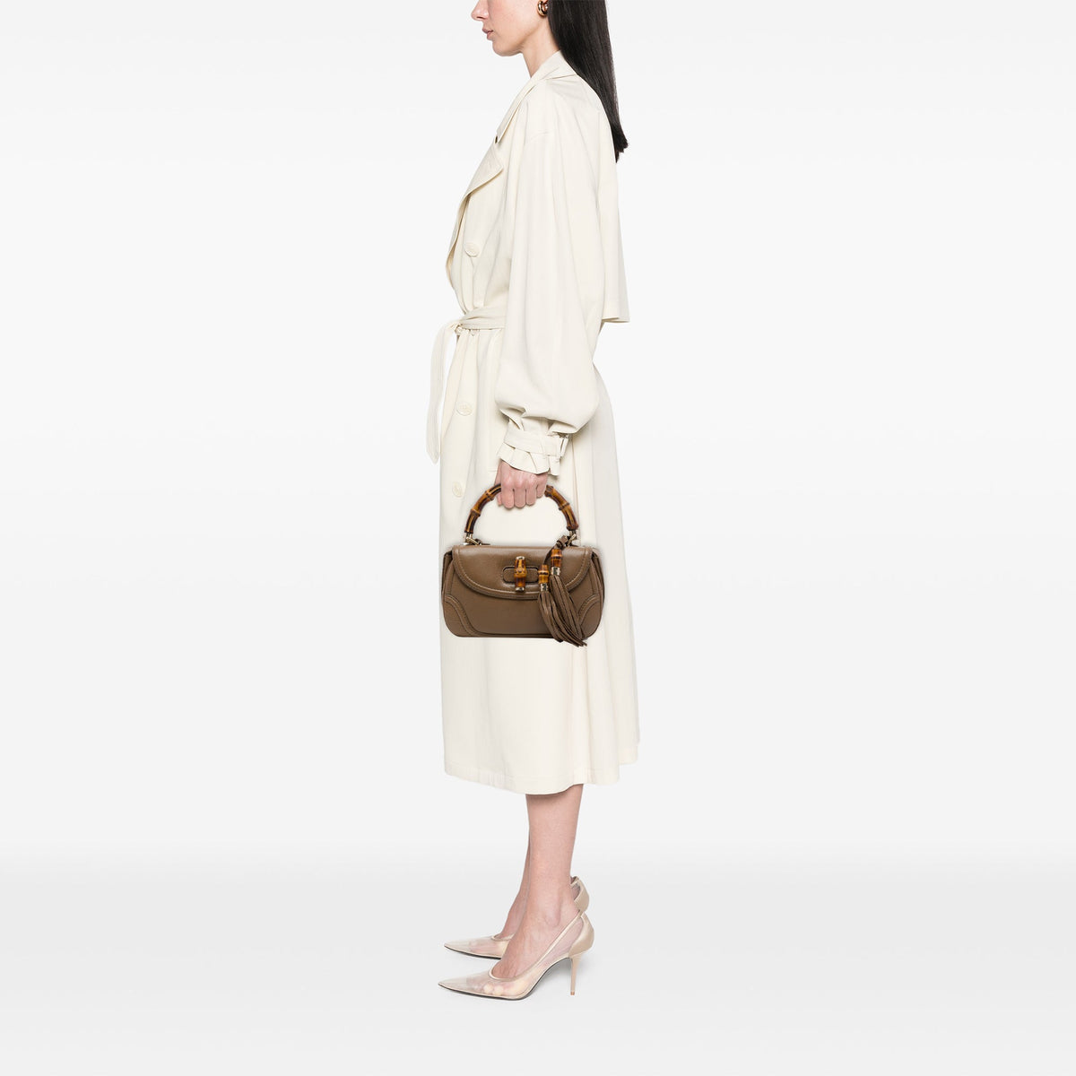 Gucci Medium Calfskin New Bamboo Satchel