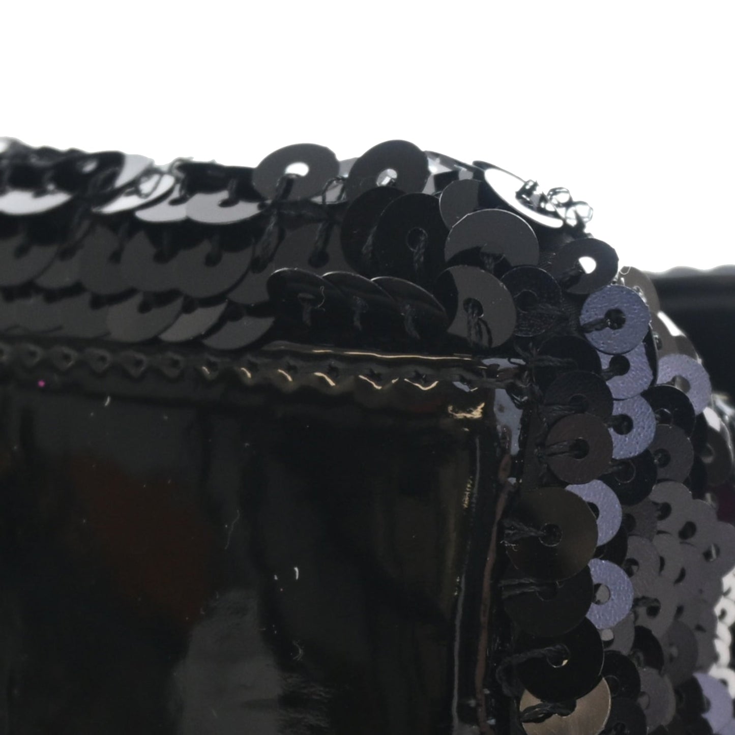Chanel Patent Trimmed Sequined Satin Reissue 2.55 Single Flap 225