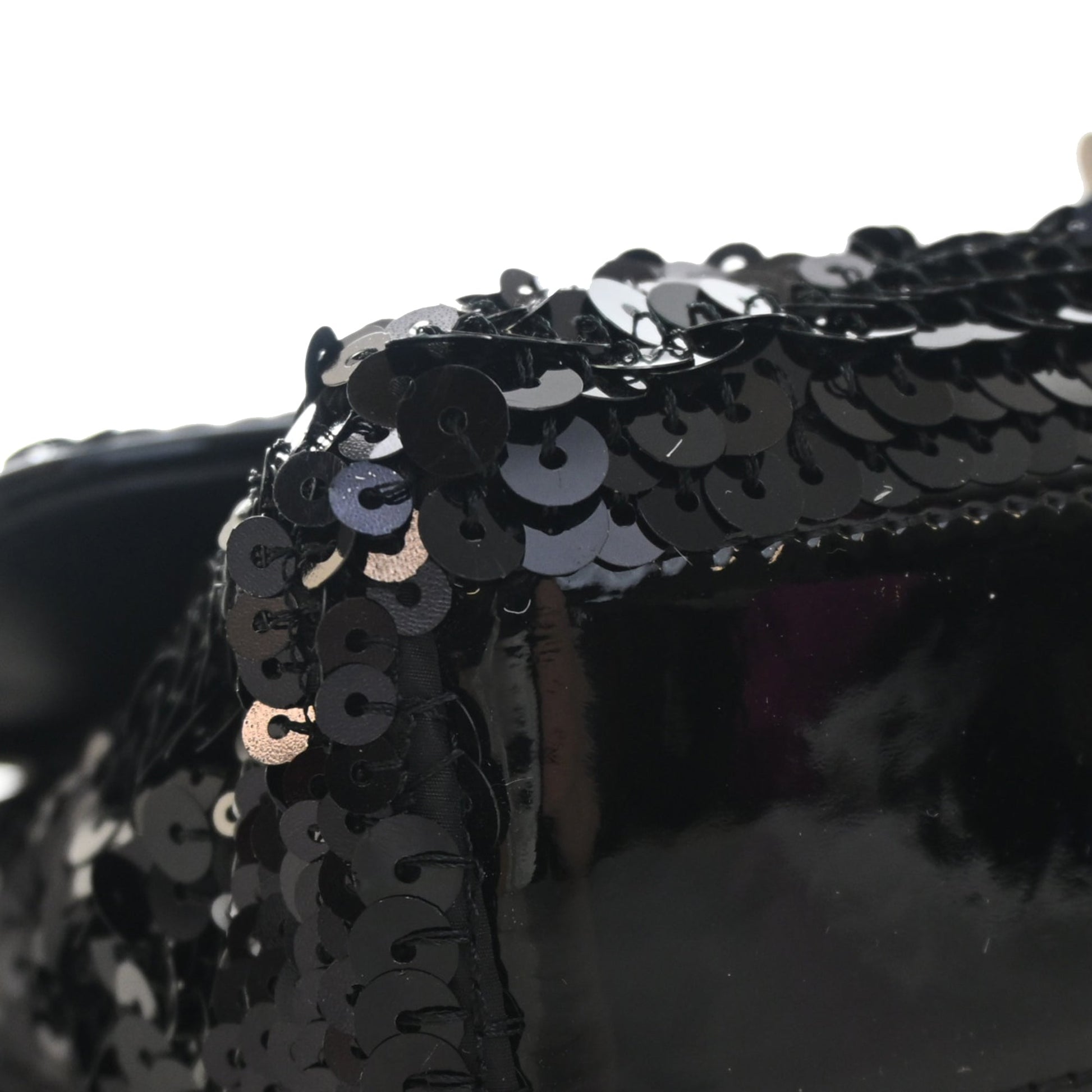 Chanel Patent Trimmed Sequined Satin Reissue 2.55 Single Flap 225