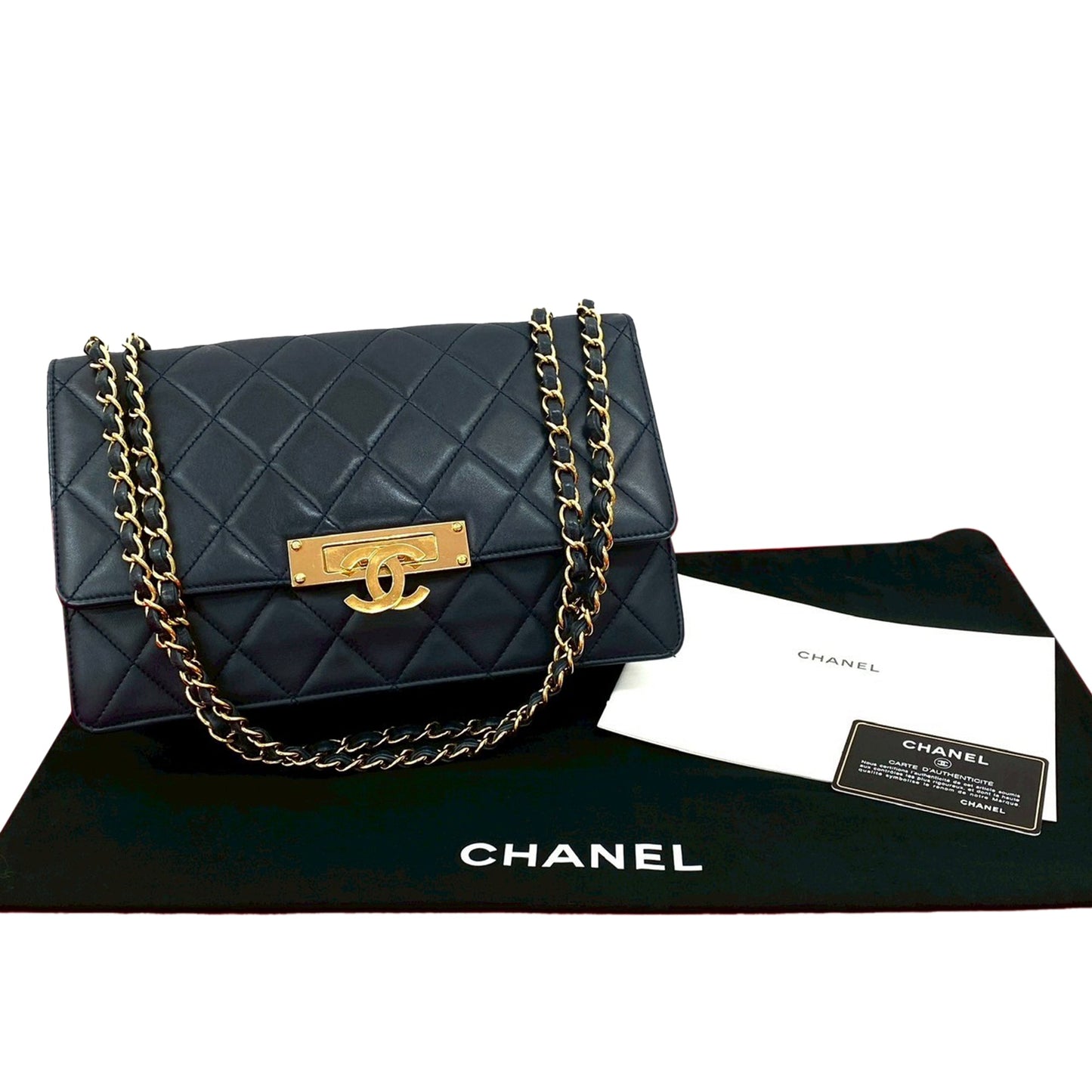 Chanel Quilted Lambskin Golden Class Flap
