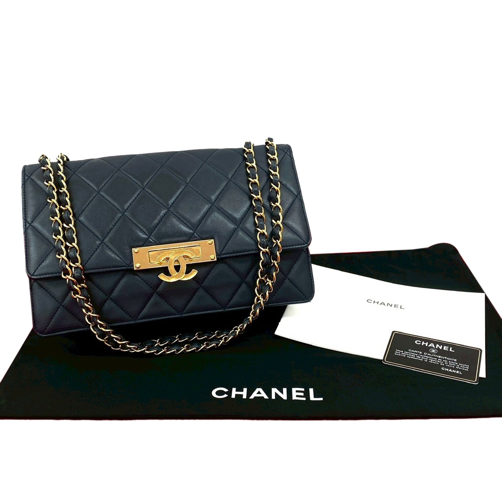 Chanel Quilted Lambskin Golden Class Flap