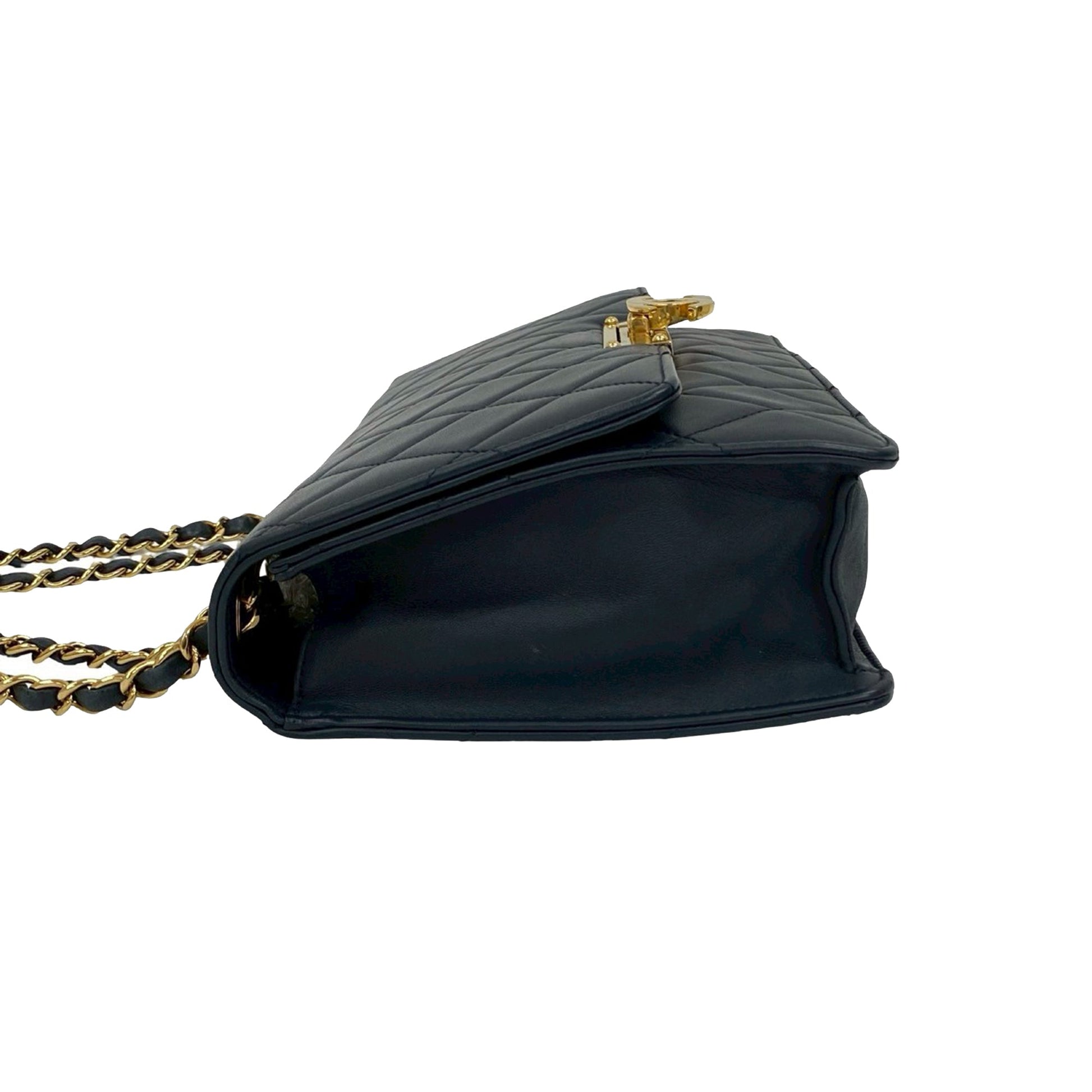 Chanel Quilted Lambskin Golden Class Flap