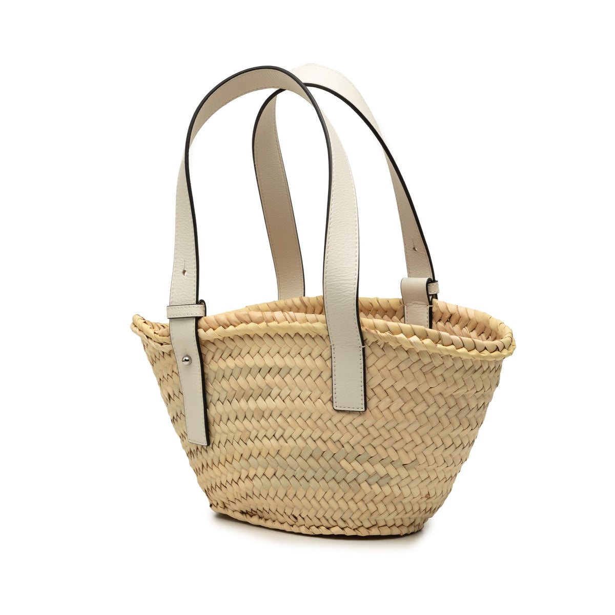 LOEWE Small Raffia Anagram Basket Tote