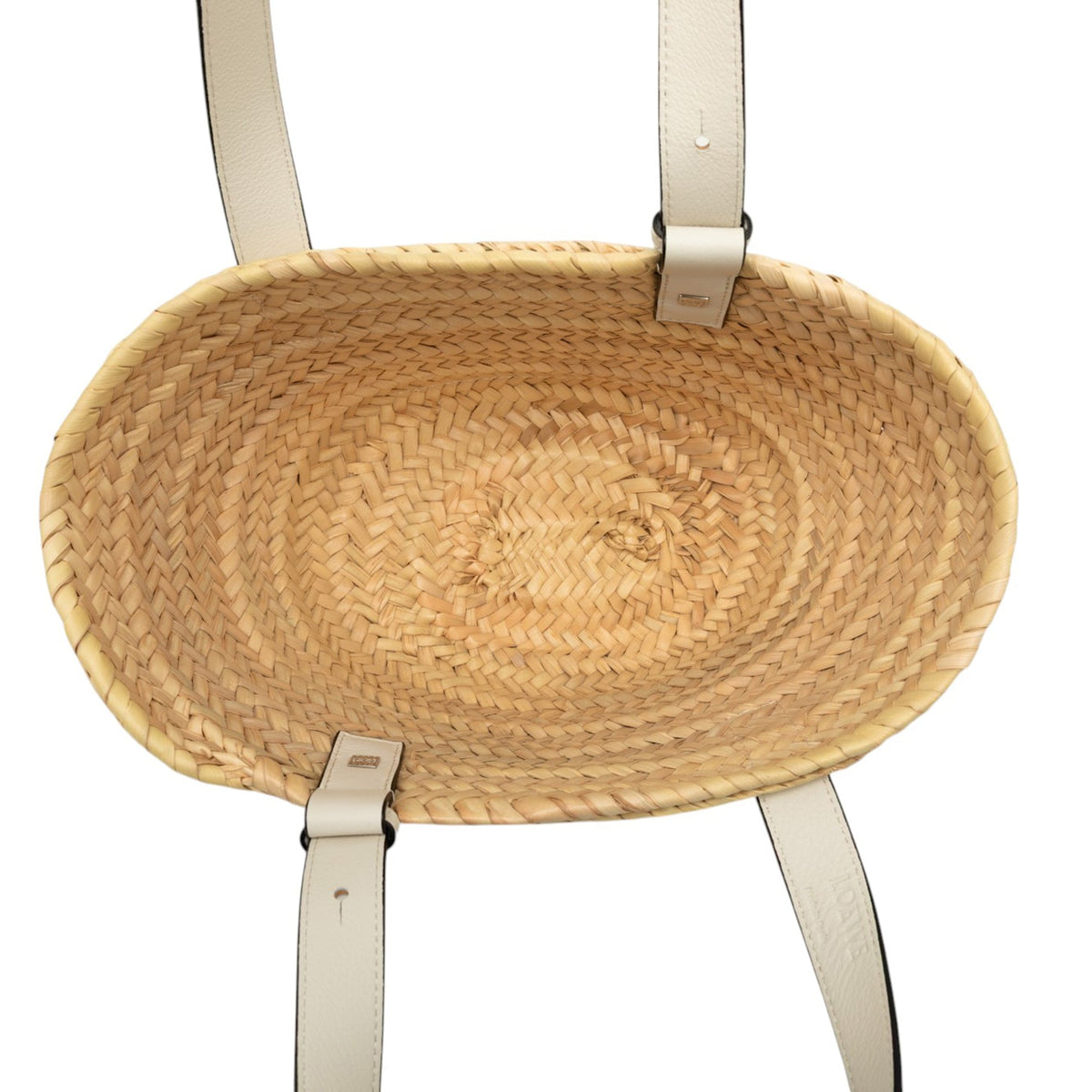 LOEWE Small Raffia Anagram Basket Tote