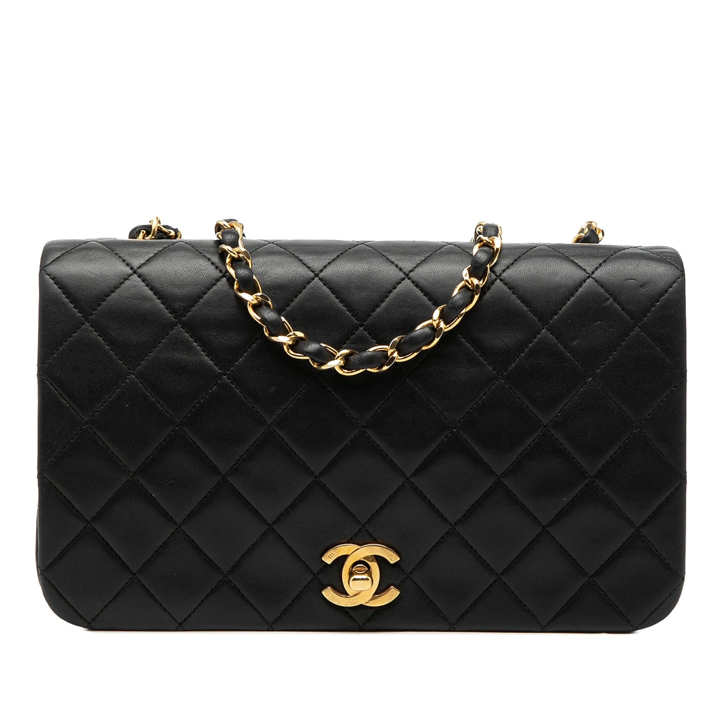 CC Quilted Lambskin Full Single Flap