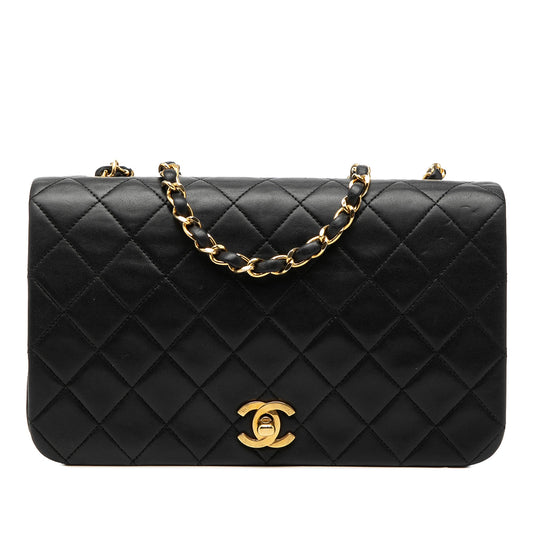 CC Quilted Lambskin Full Single Flap