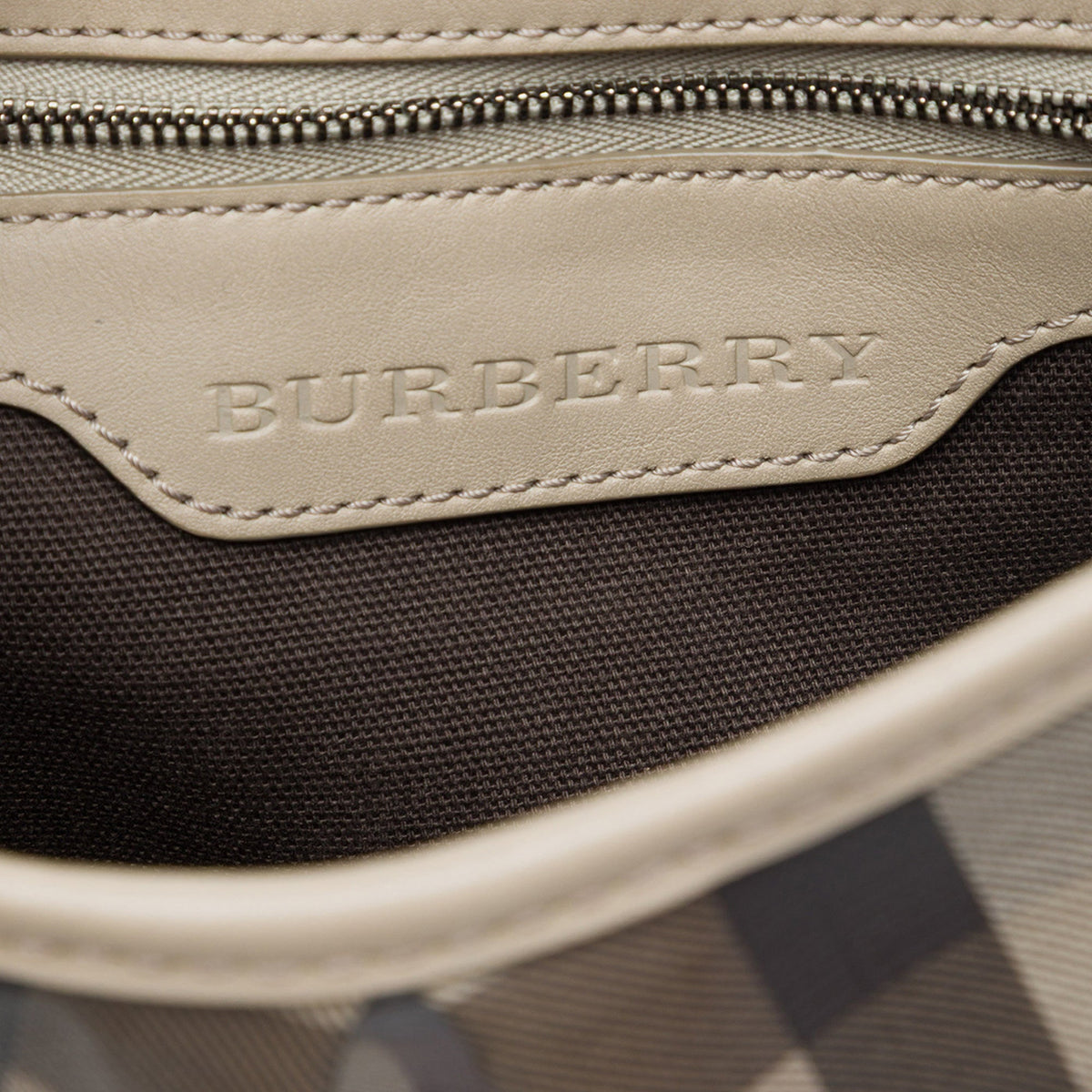 Burberry Smoke Check Coated Canvas Hartham Crossbody