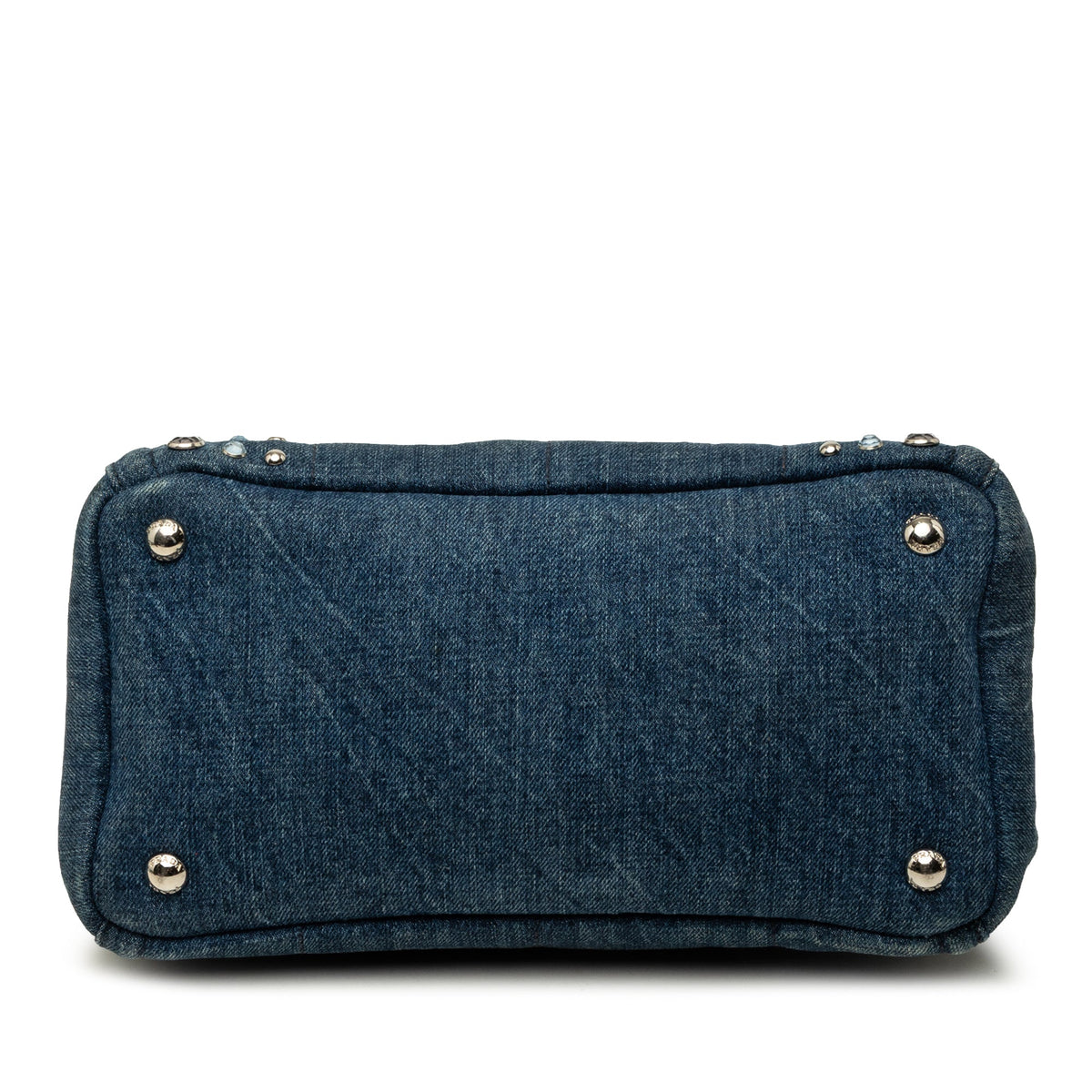 Prada Small Denim Canapa Bijoux Satchel