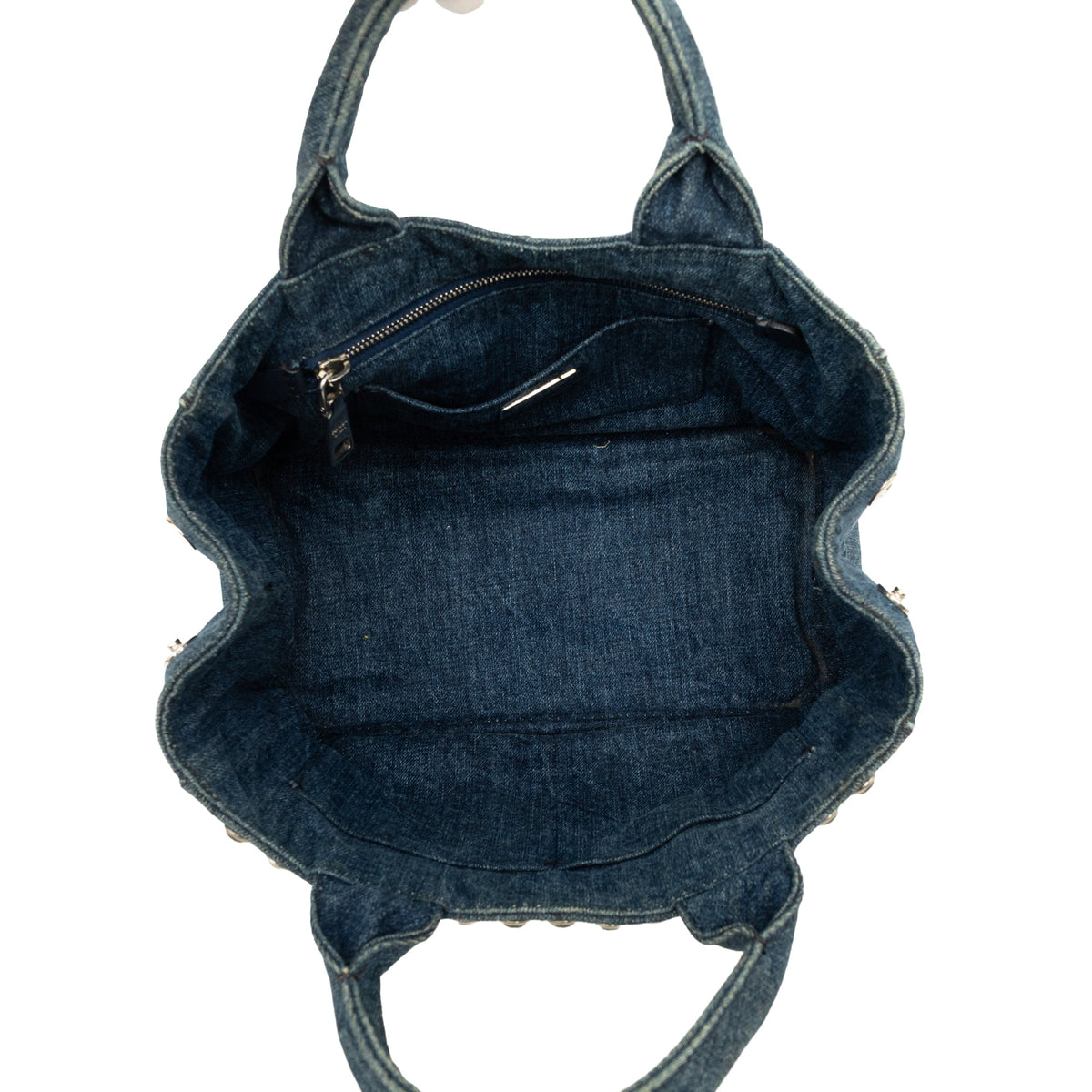 Prada Small Denim Canapa Bijoux Satchel
