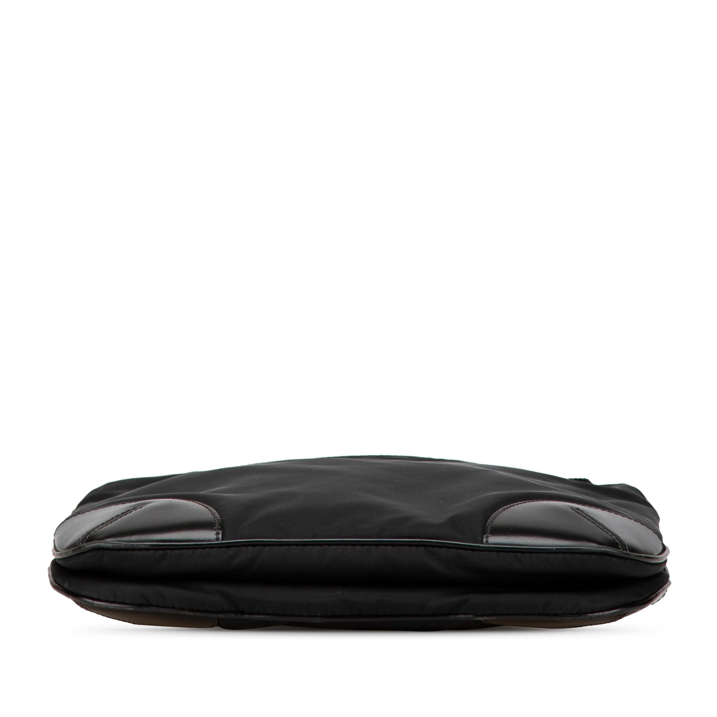 Prada Vitello Trimmed Tessuto Zip Top Crossbody