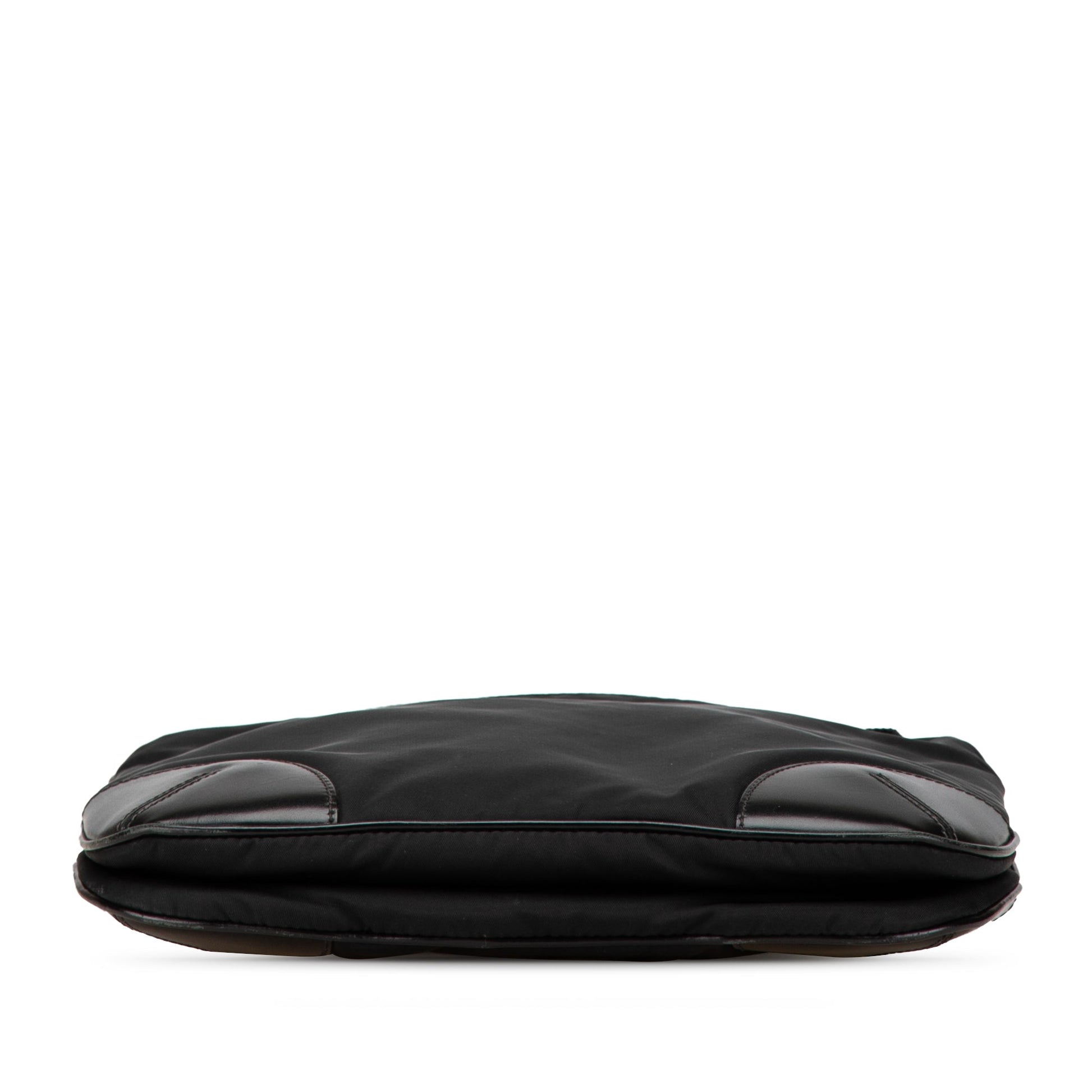 Prada Vitello Trimmed Tessuto Zip Top Crossbody