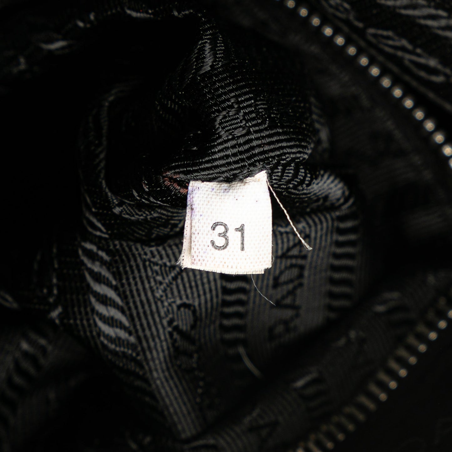 Prada Vitello Trimmed Tessuto Zip Top Crossbody