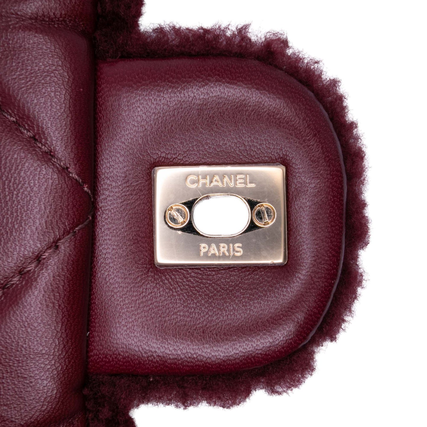 Chanel Medium Tricolor CC Quilted Shearling Single Flap