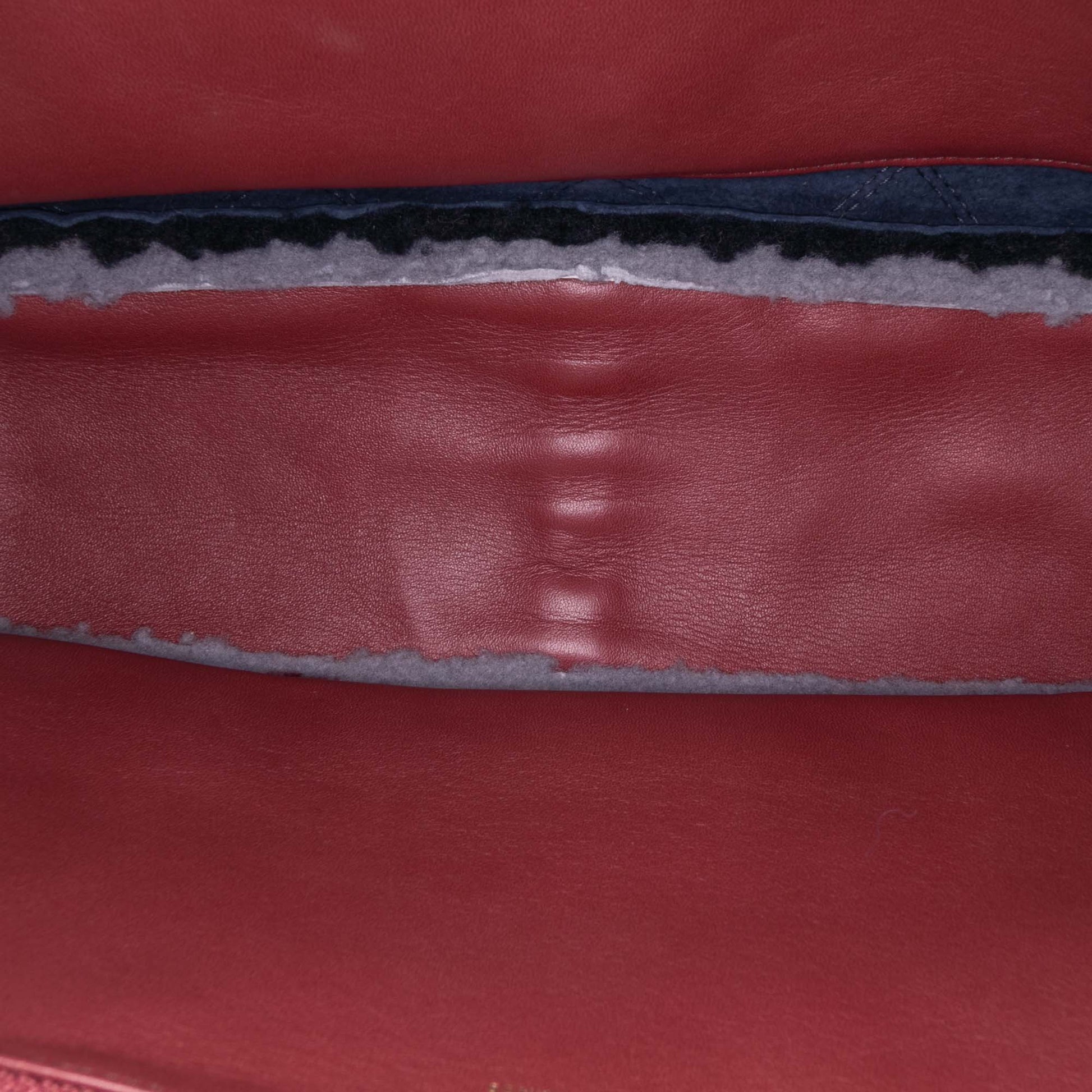Chanel Medium Tricolor CC Quilted Shearling Single Flap