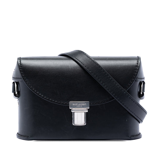Saint Laurent Leather Tuc Box Crossbody