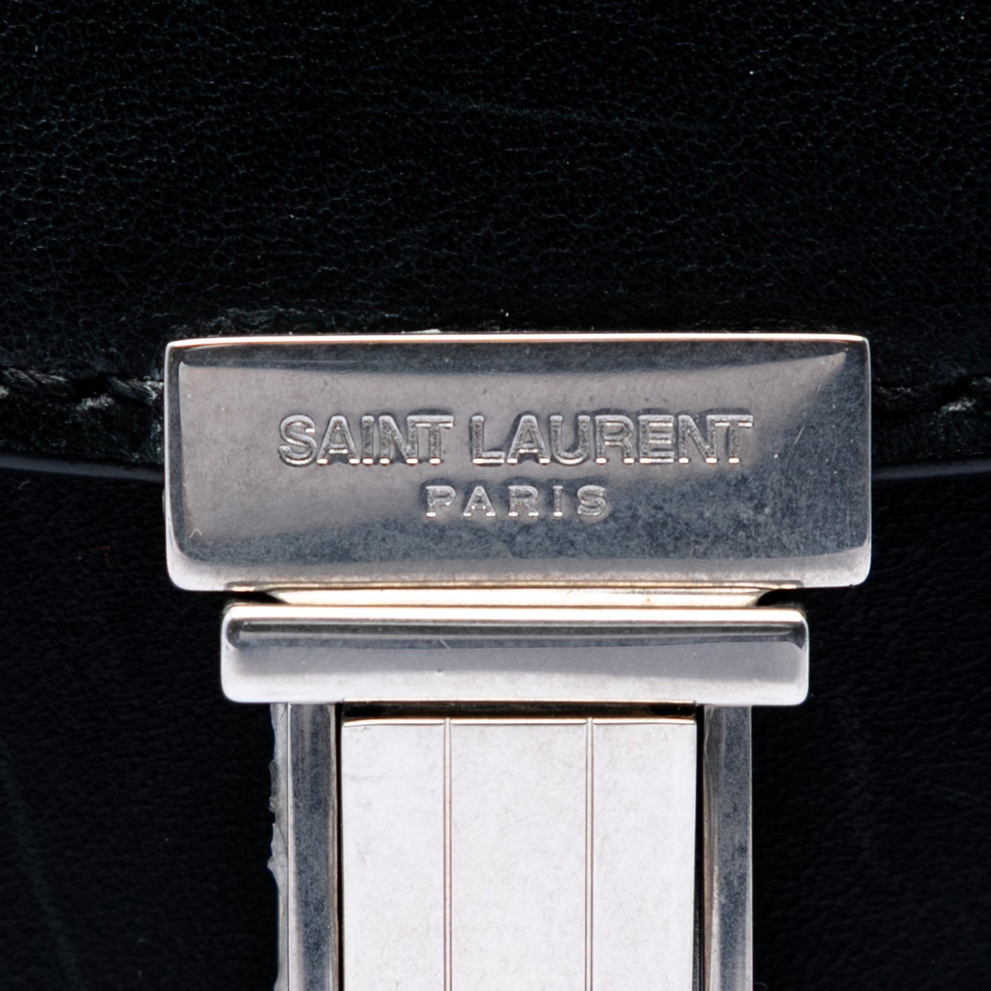 Saint Laurent Leather Tuc Box Crossbody