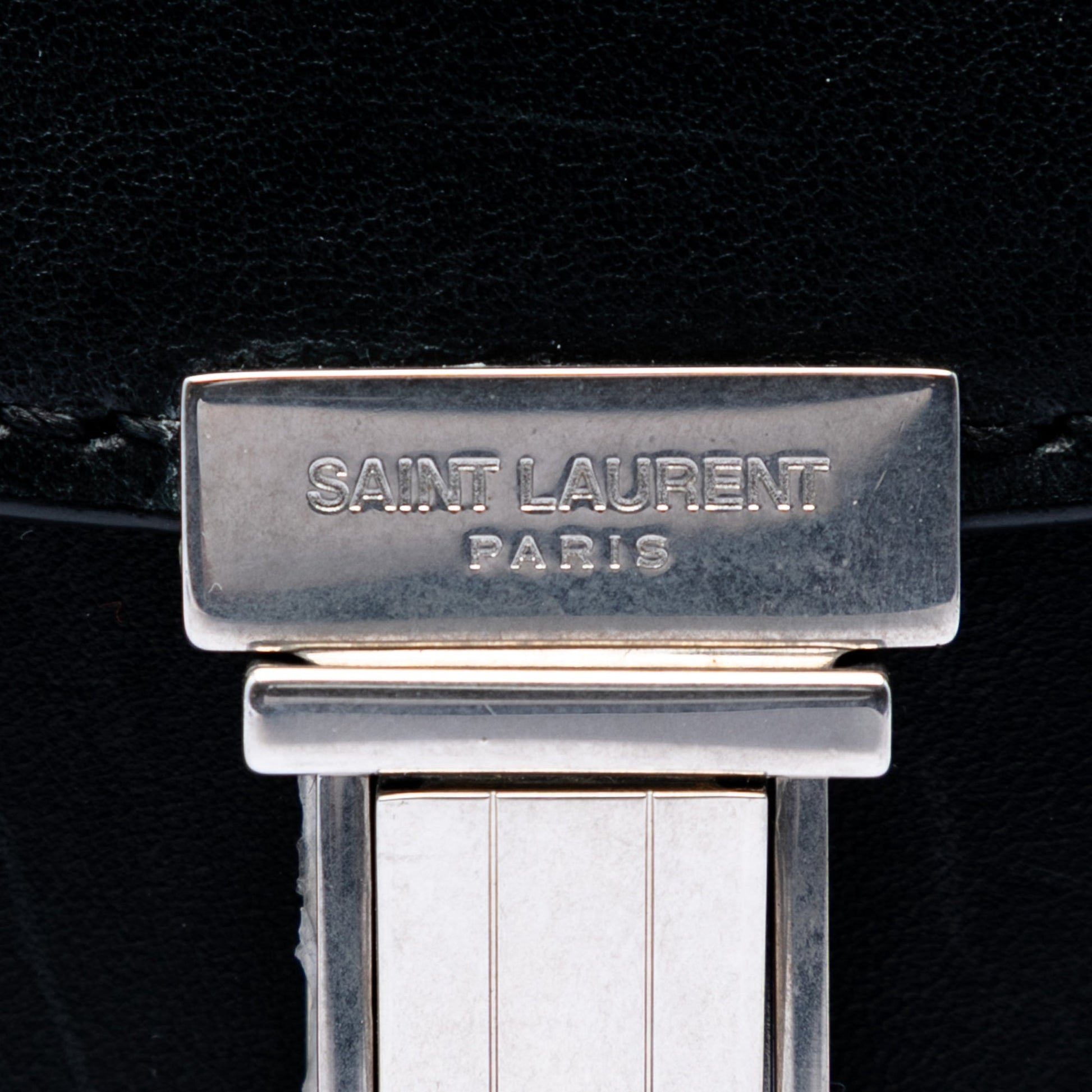 Saint Laurent Leather Tuc Box Crossbody