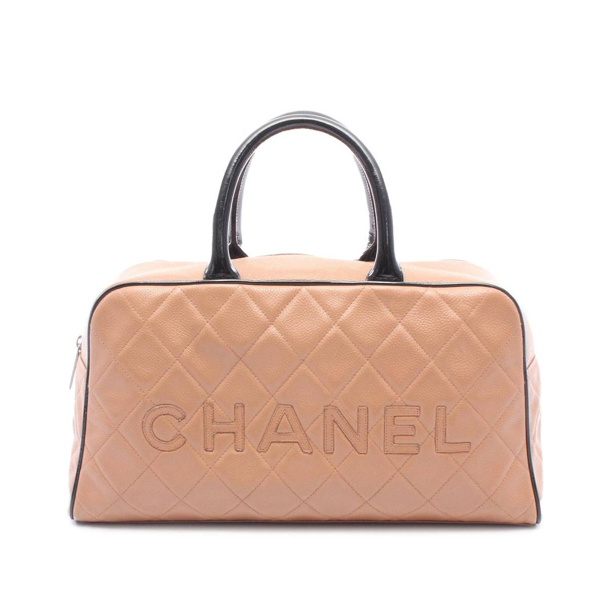 Chanel Large Quilted Grained Calfskin Bowler Handbag