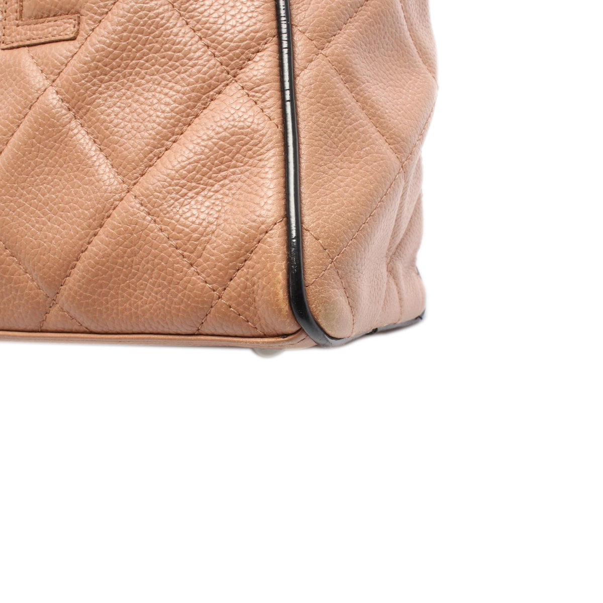 Chanel Large Quilted Grained Calfskin Bowler Handbag