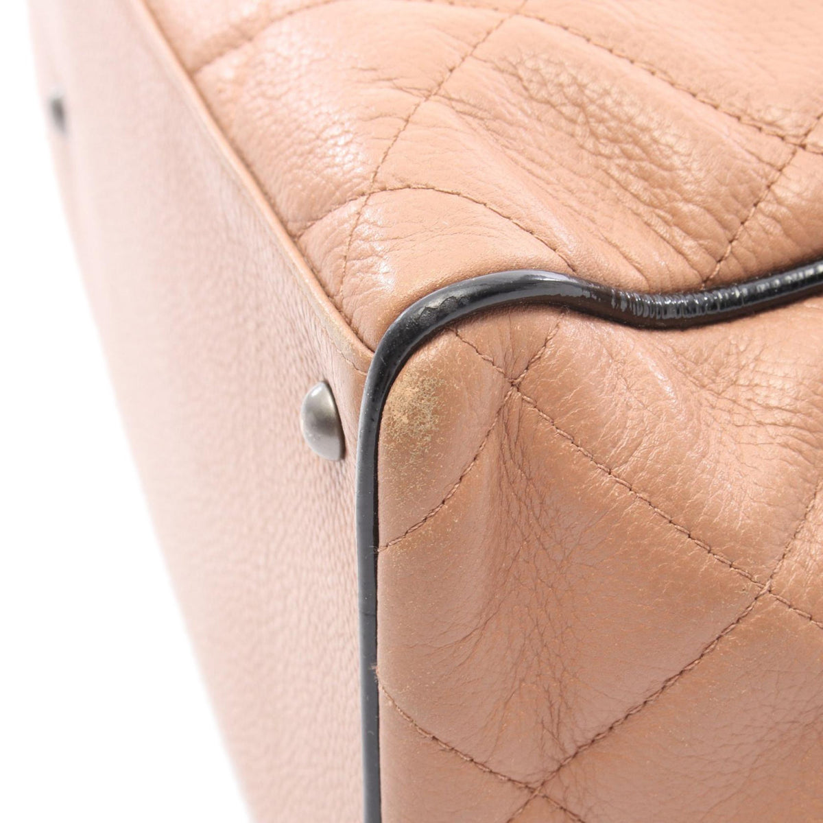 Chanel Large Quilted Grained Calfskin Bowler Handbag