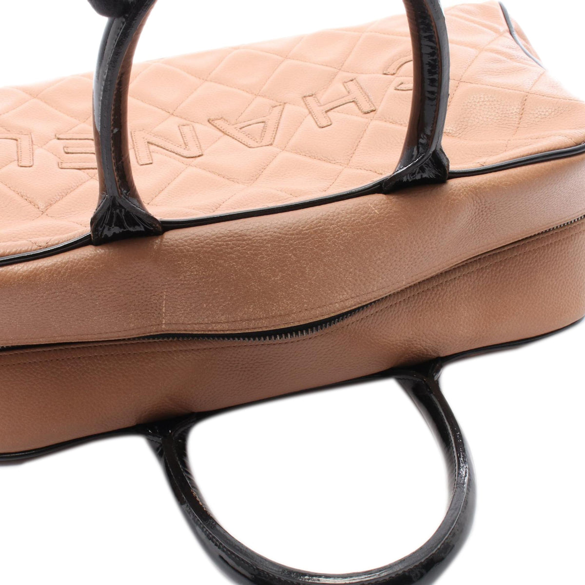 Chanel Large Quilted Grained Calfskin Bowler Handbag