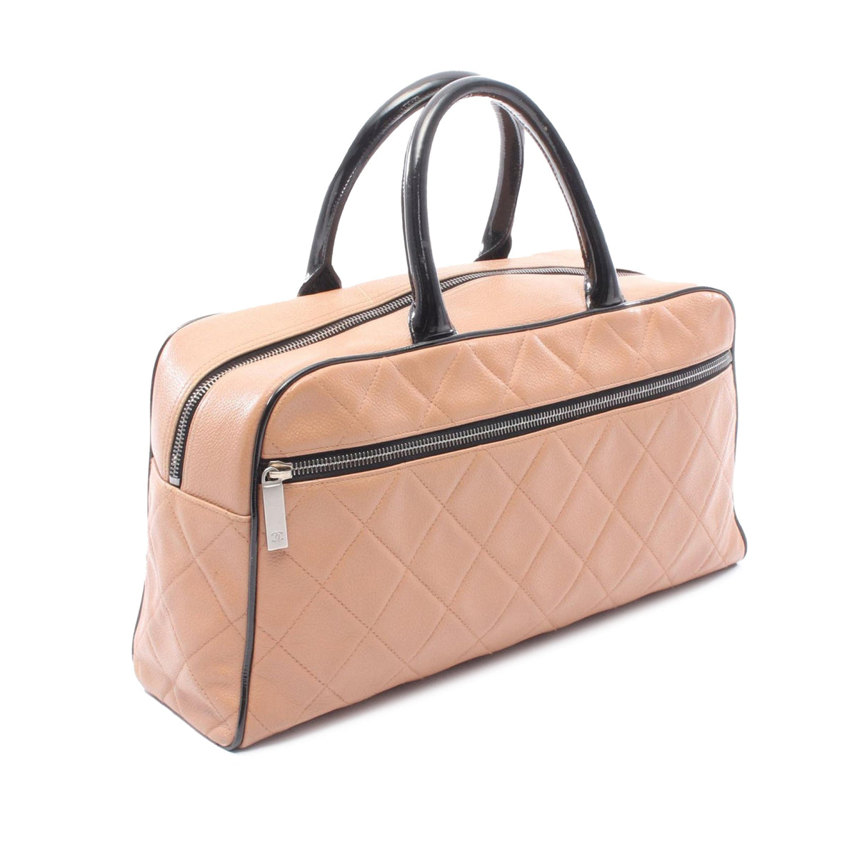 Chanel Large Quilted Grained Calfskin Bowler Handbag