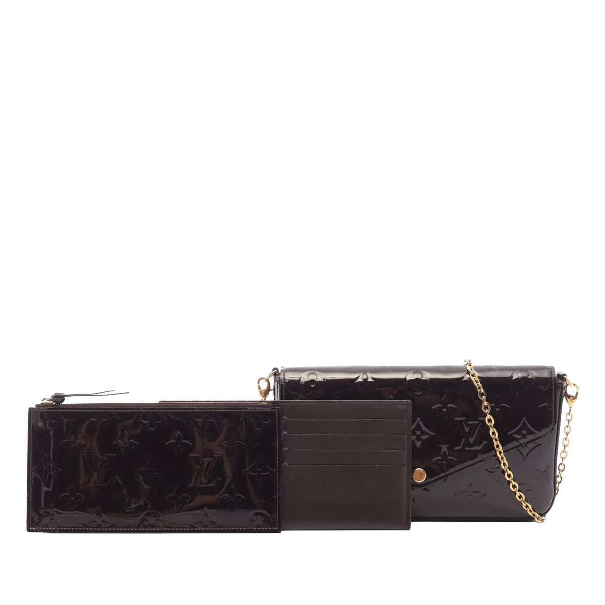 Louis Vuitton Monogram Vernis Pochette Felicie — Purple