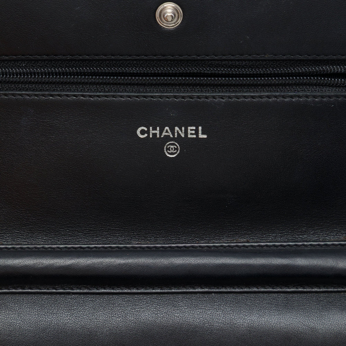 Chanel CC Quilted Patent Wallet On Chain