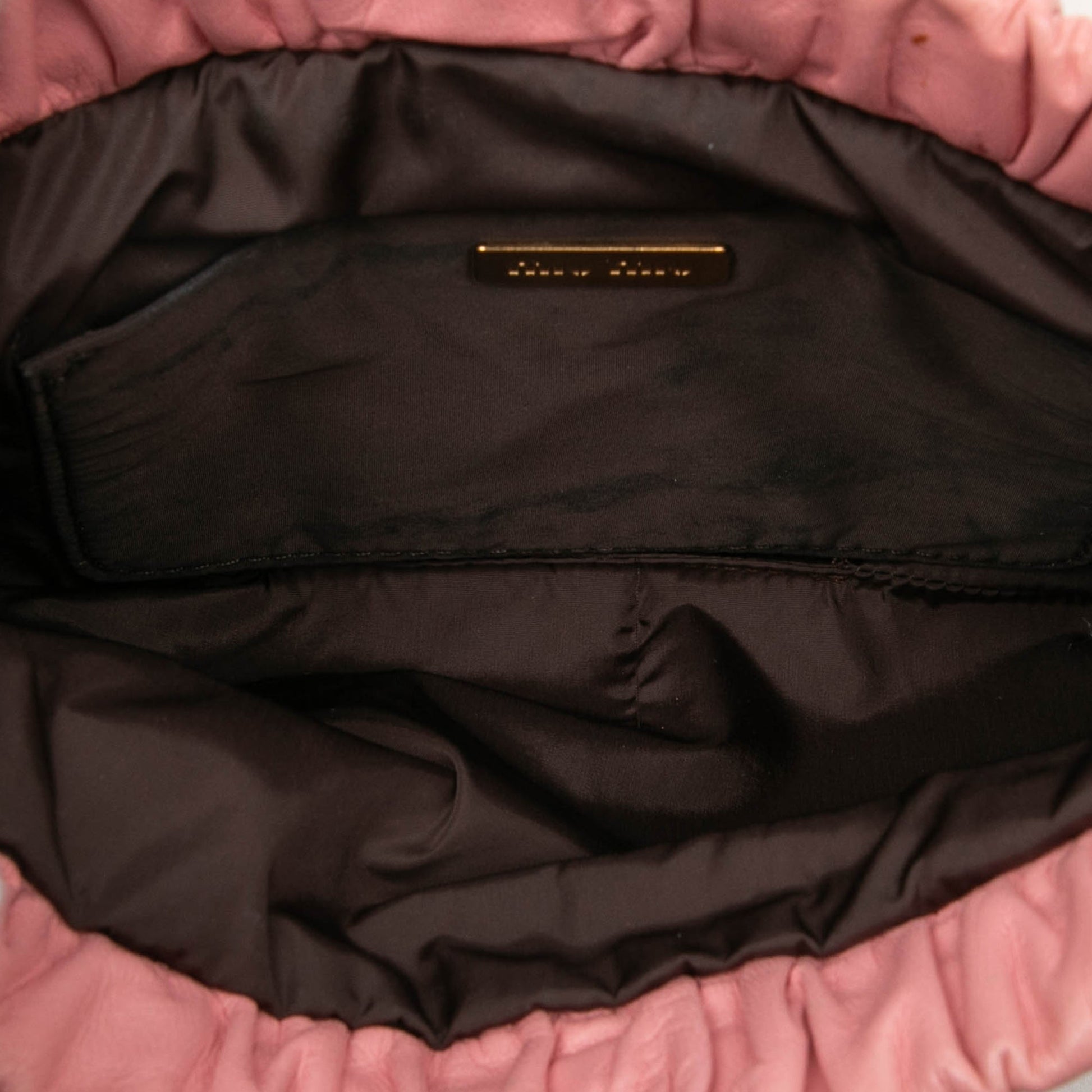 Miu Miu Lambskin Flower Applique Clutch with Strap