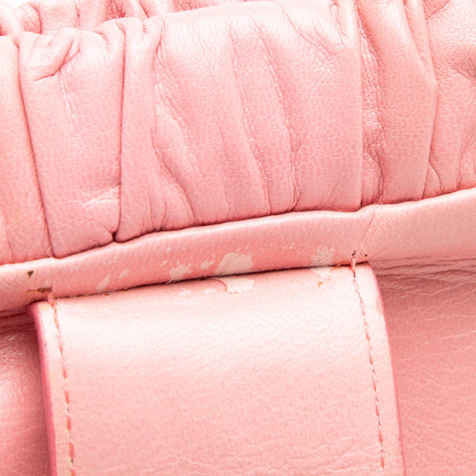 Miu Miu Lambskin Flower Applique Clutch with Strap