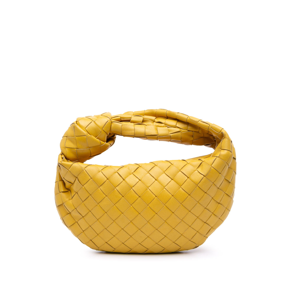 Bottega Veneta Mini Nappa Intrecciato Jodie — Yellow