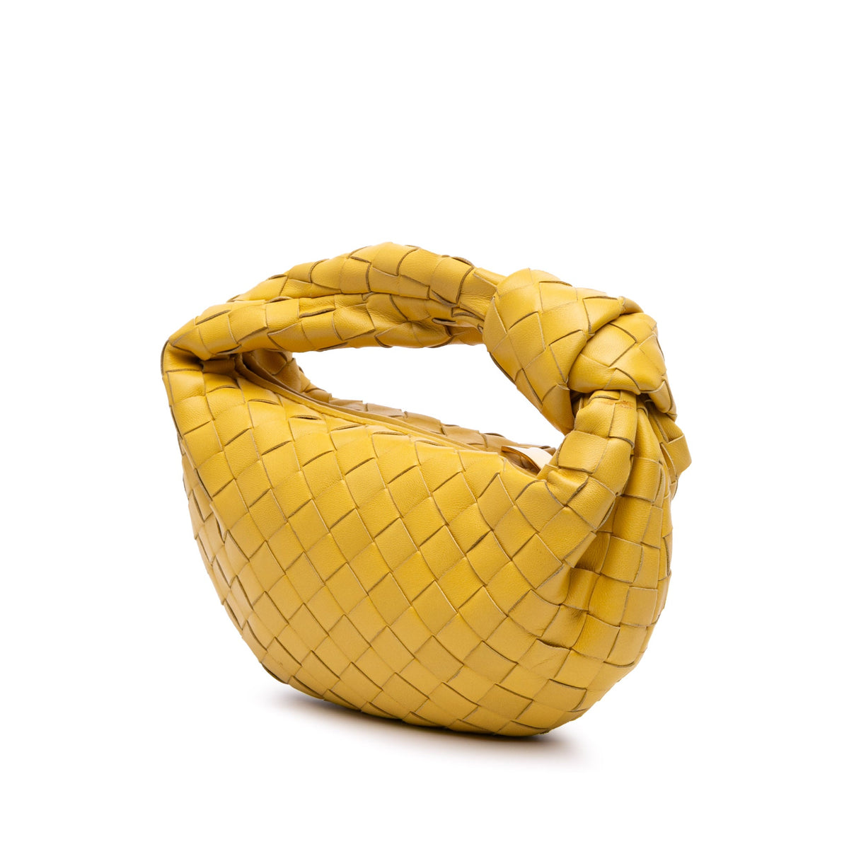 Bottega Veneta Mini Nappa Intrecciato Jodie — Yellow