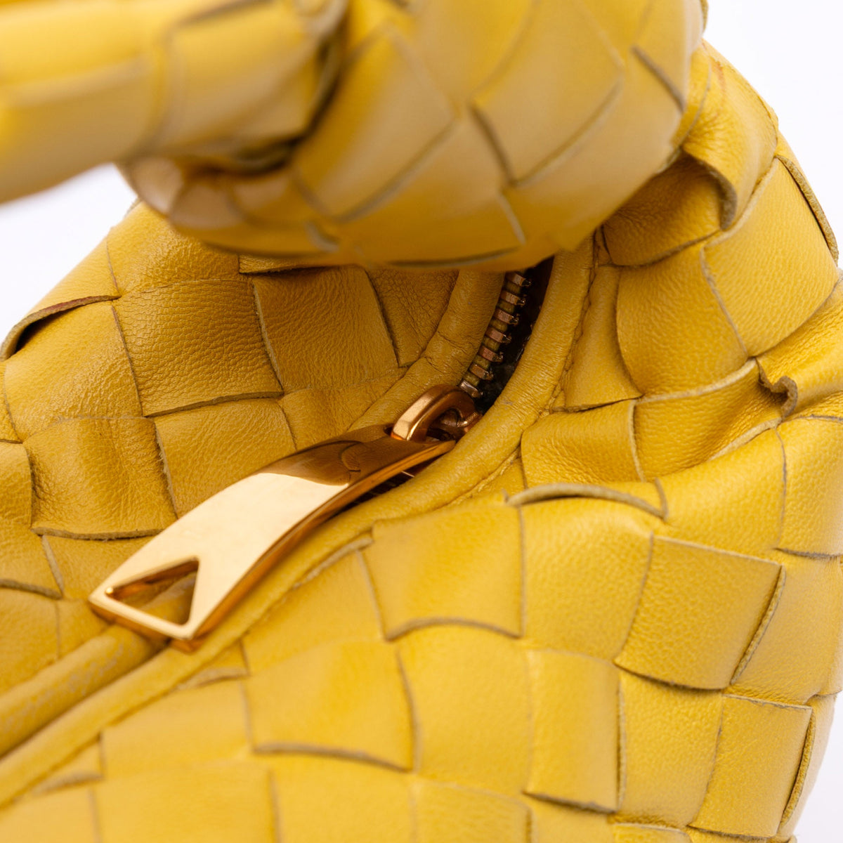 Bottega Veneta Mini Nappa Intrecciato Jodie — Yellow