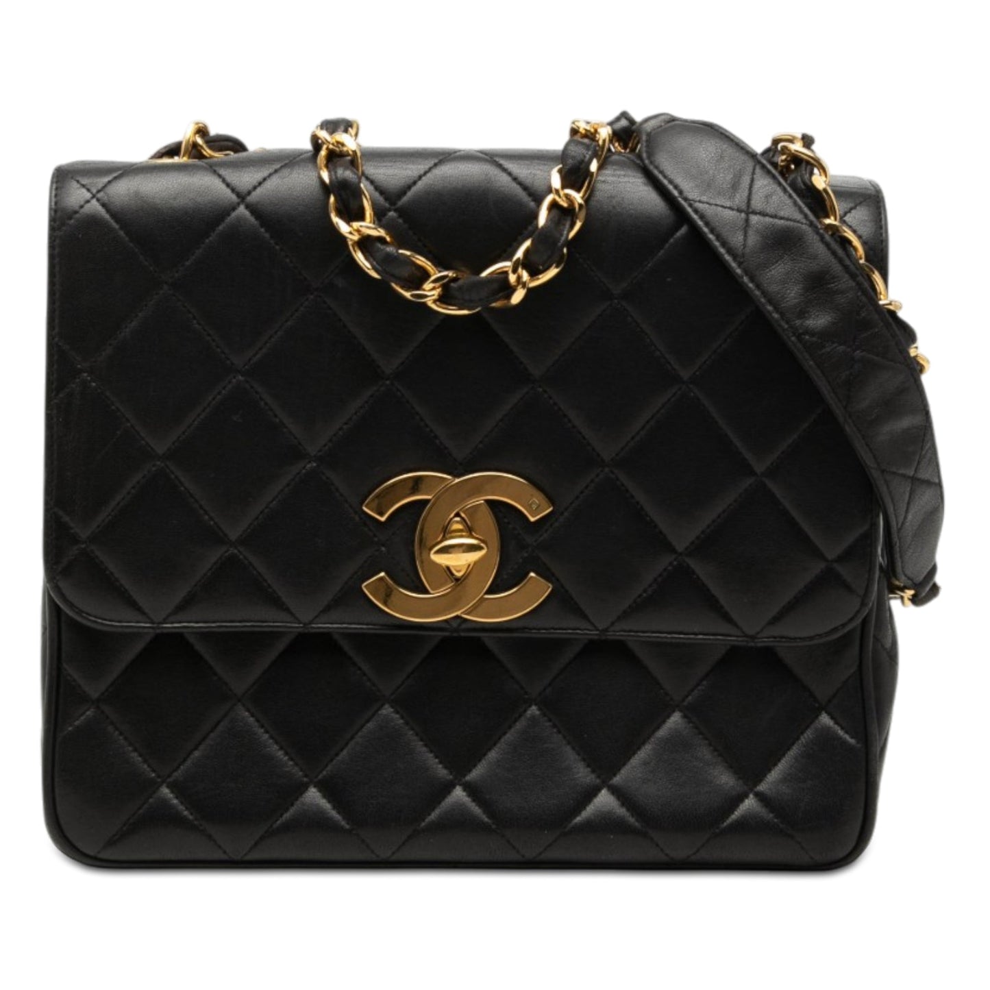 Chanel XL CC Quilted Lambskin Square Single Flap