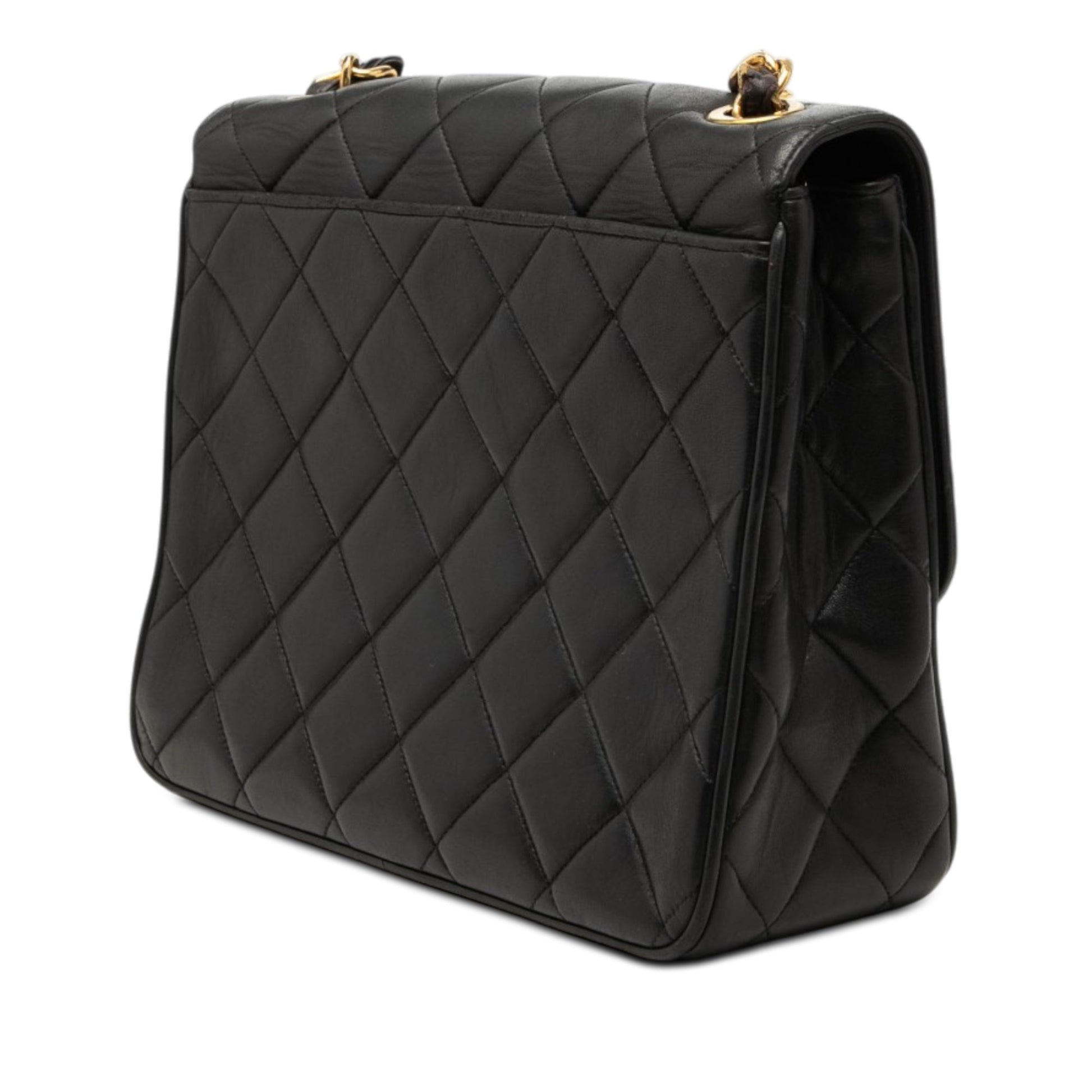 Chanel XL CC Quilted Lambskin Square Single Flap