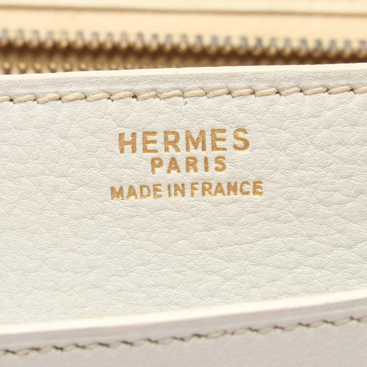 Hermès Leather Envelope Clutch — White