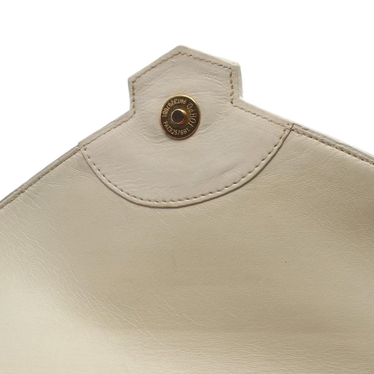 Hermès Leather Envelope Clutch — White