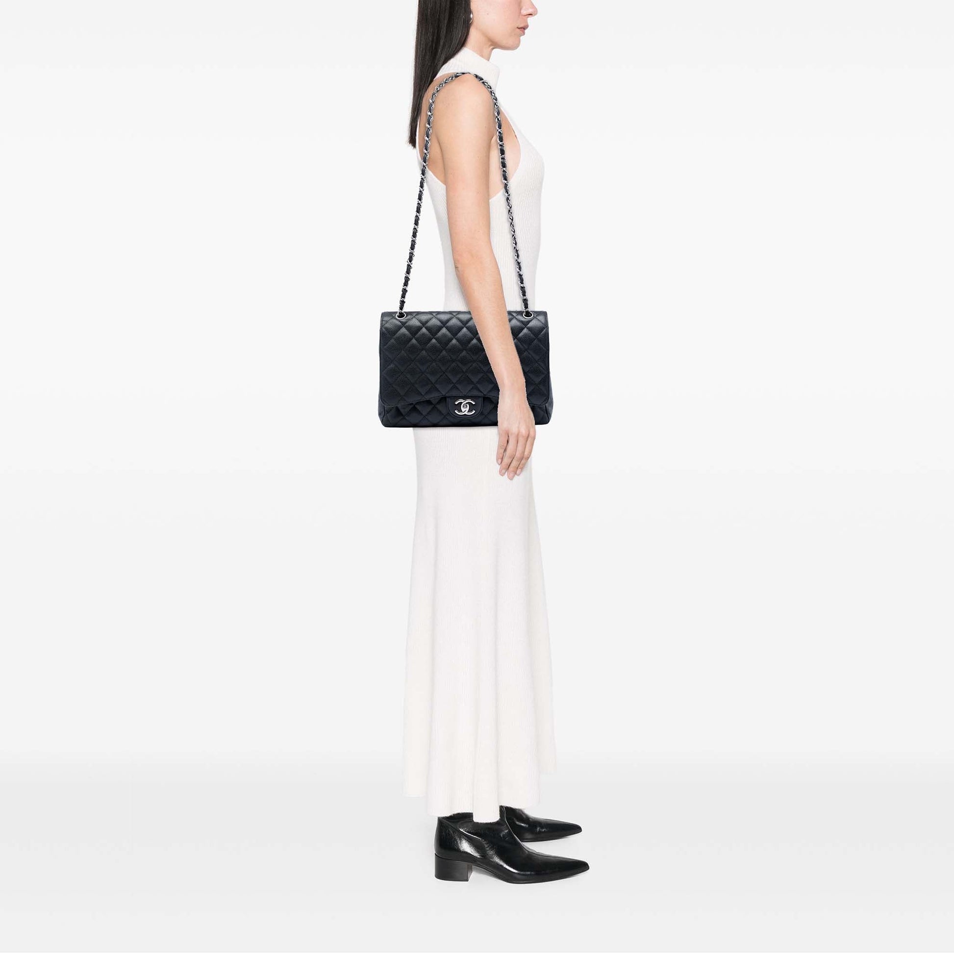 Chanel Maxi Classic Caviar Double Flap