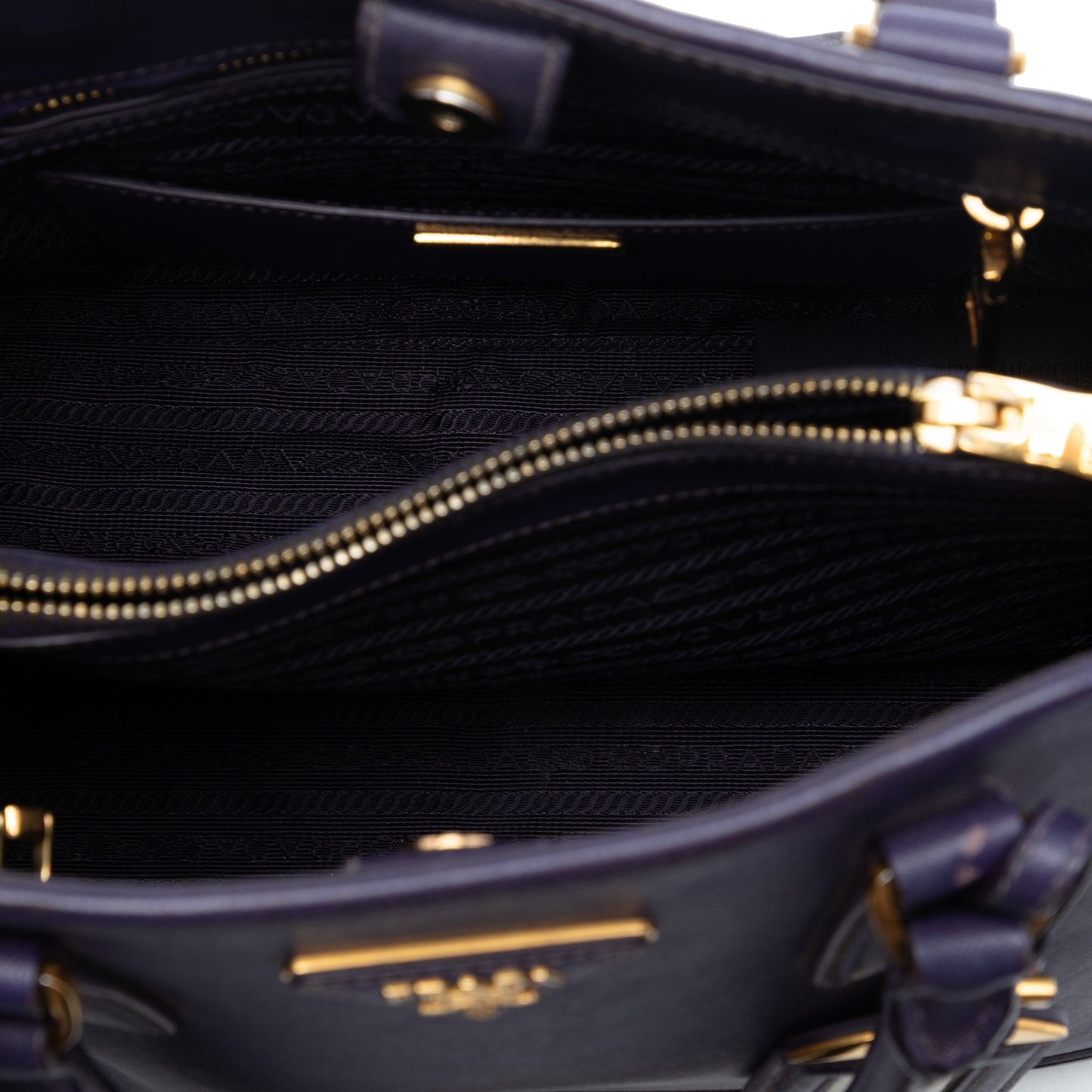 Prada Medium Saffiano Lux Open Promenade Satchel