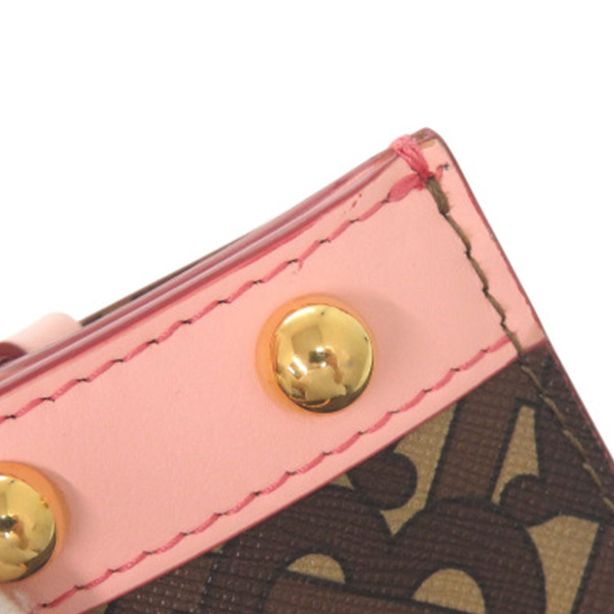 Burberry Small TB Monogram E Canvas and Studded Leather Vertical Tote