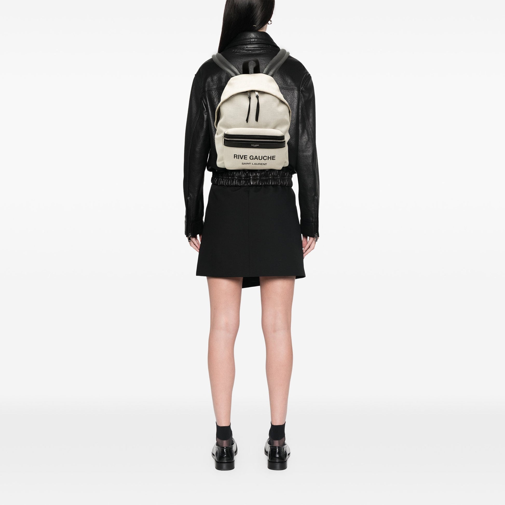 Saint Laurent Canvas Rive Gauche City Backpack