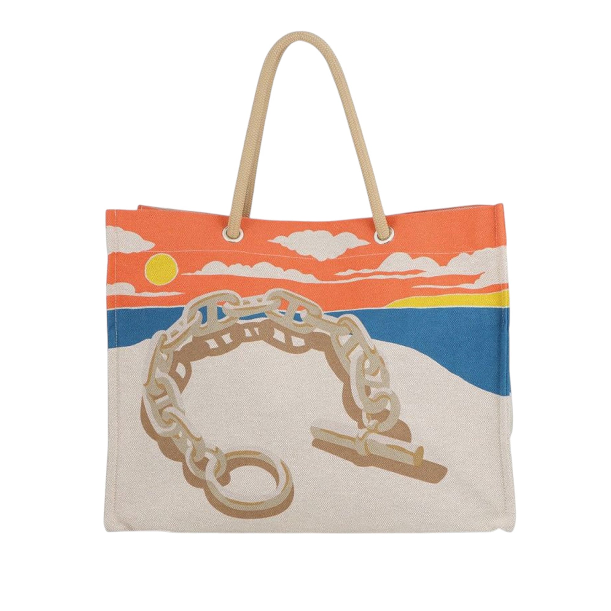 HermÃ¨s Toile Escale a la Plage Beach Bag