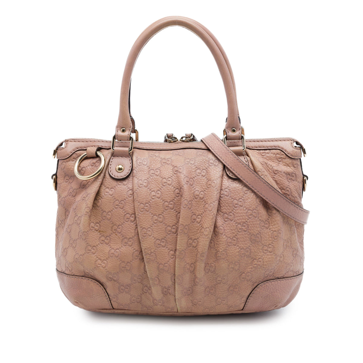 Gucci Guccissima Sukey Satchel — Brown
