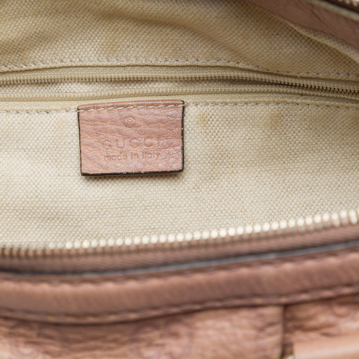 Gucci Guccissima Sukey Satchel — Brown