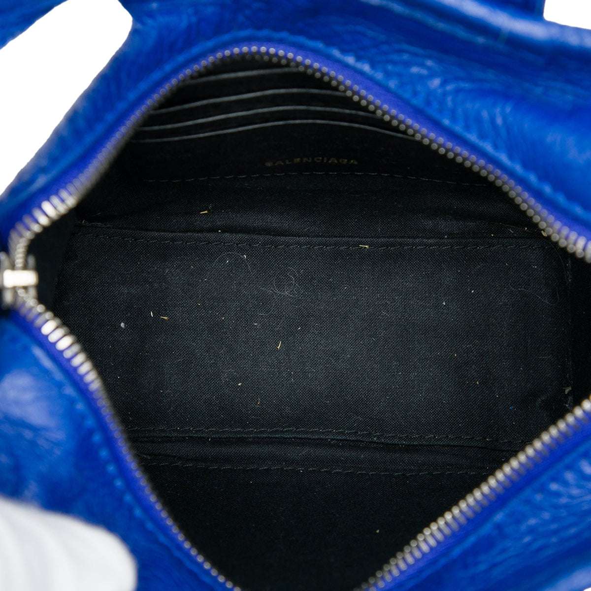 Balenciaga Lambskin Bazar Shopper Satchel XXS — Blue