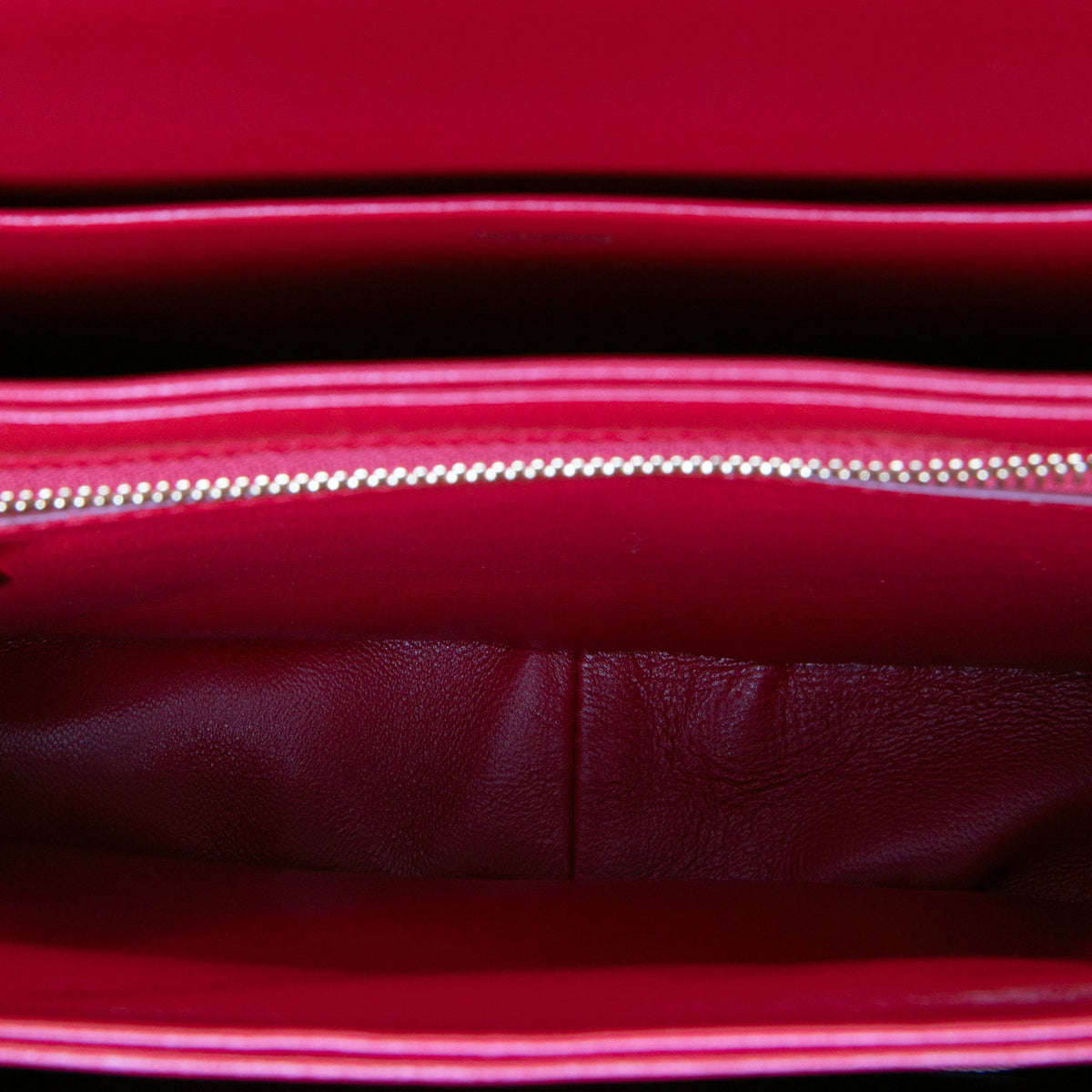 Celine Classique Shiny Calfskin Triomphe Crossbody — Red