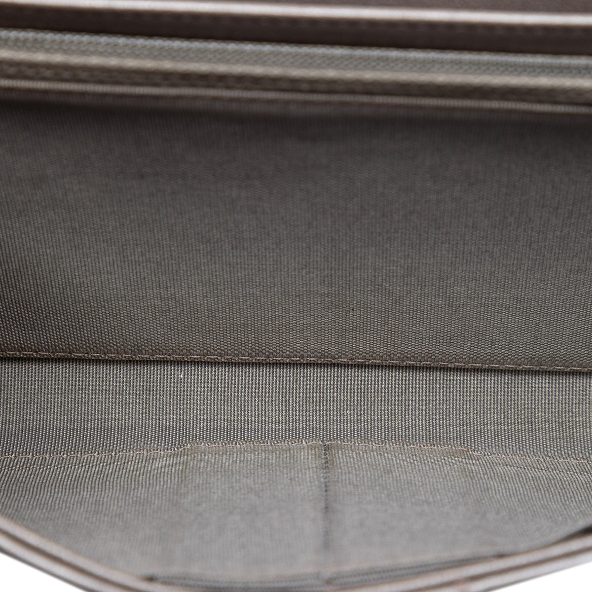 Chanel Quilted Metallic Lambskin Boy Clutch On Chain