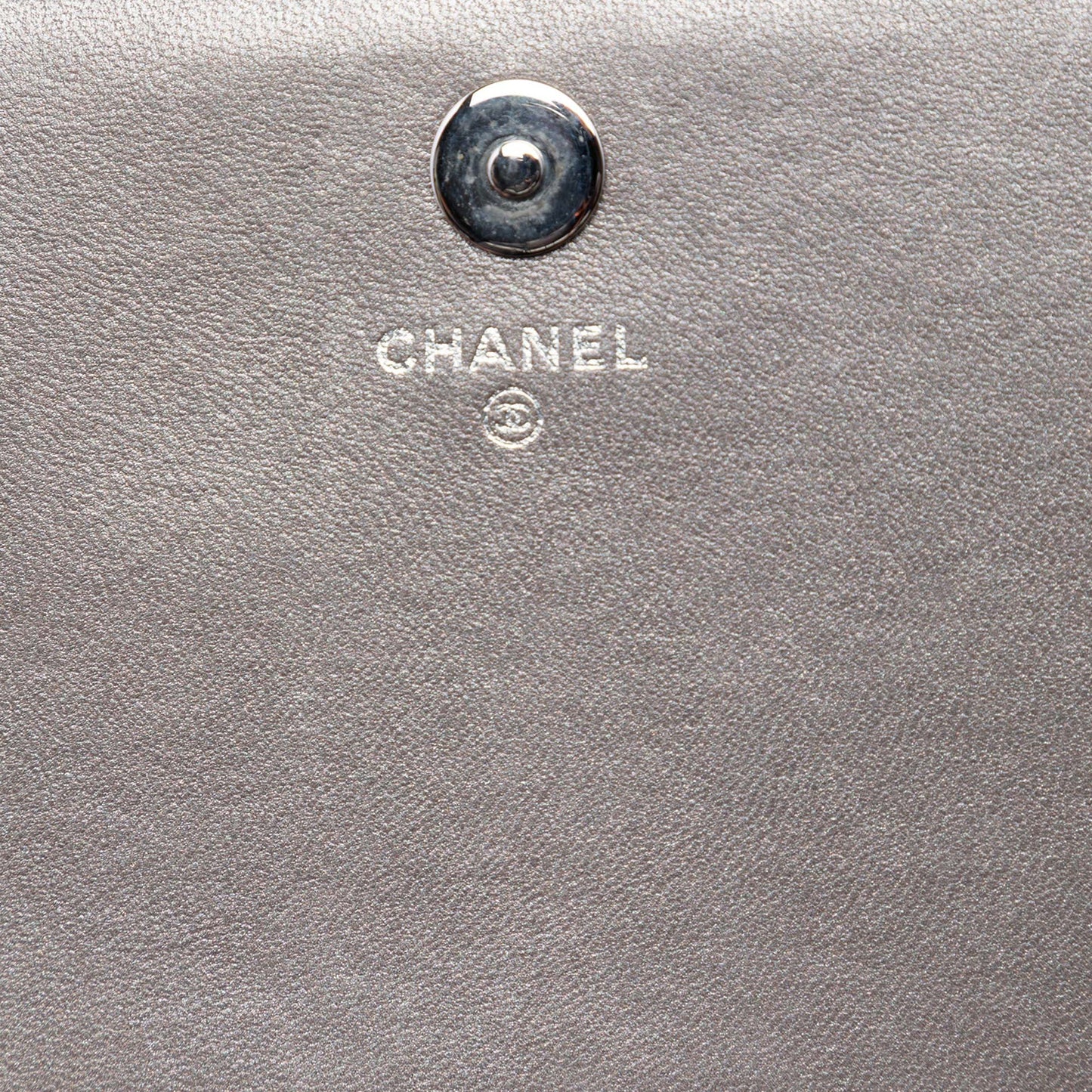 Chanel Quilted Metallic Lambskin Boy Clutch On Chain