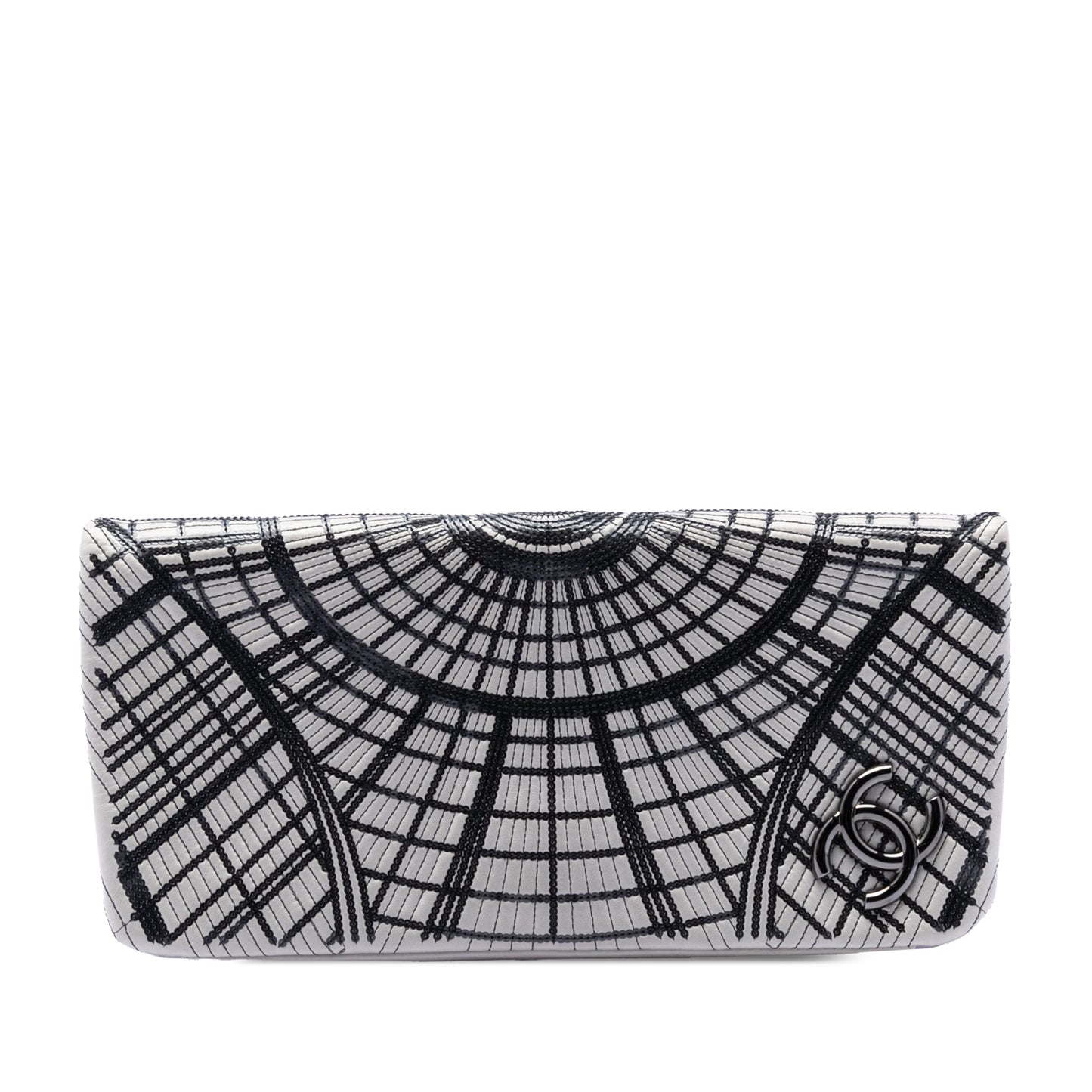 Chanel Sequin Embellished Lambskin Grand Palais Clutch