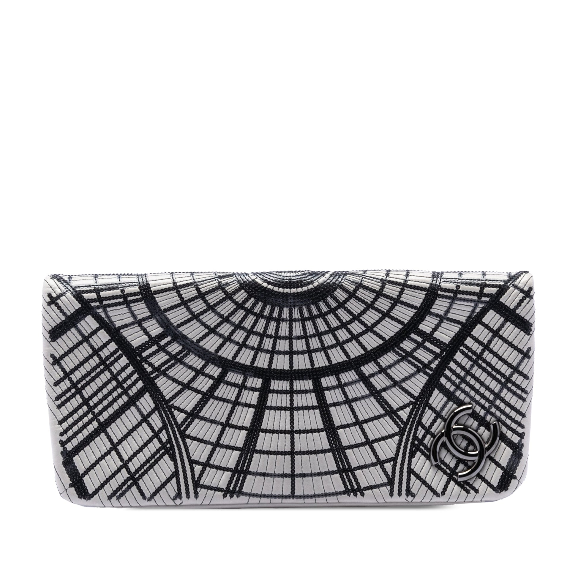 Chanel Sequin Embellished Lambskin Grand Palais Clutch